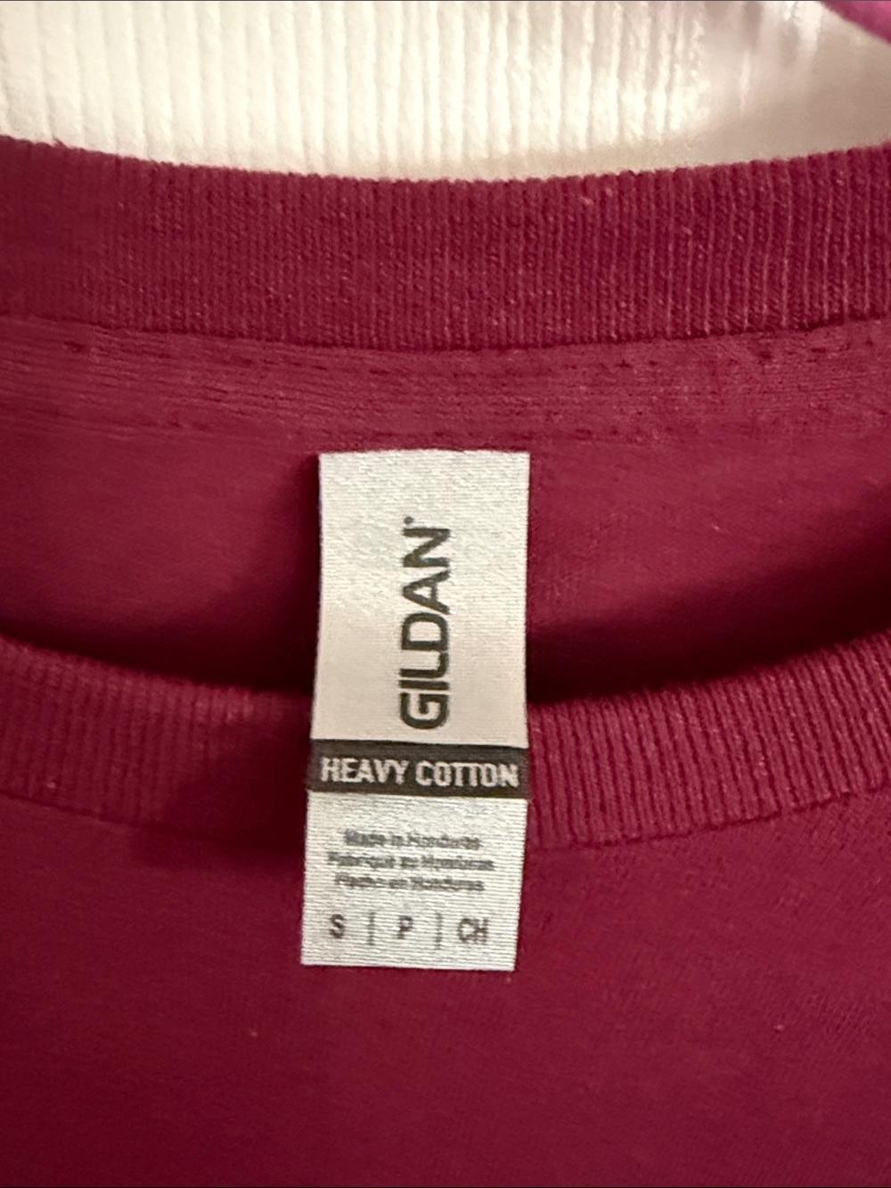 Gildan Maroon Short Sleeve Tee with Black & Gold 'Black' Drip Graphic - Picture 2 of 7
